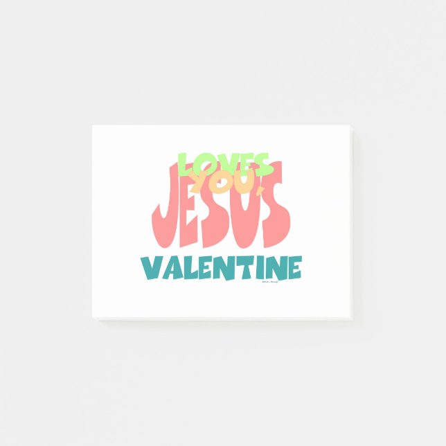 JESUS LOVES YOU, VALENTINE POST-IT NOTES (Front)