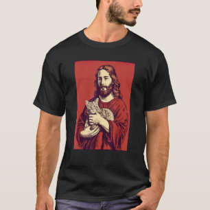 Jesus Loving Cat God Christian Cat  Cat Dad Men T-Shirt