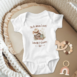 Jesus Loving Little Bit of Country Baby CowGirl Bodysuit