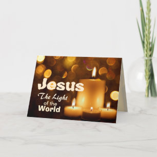 Jésus Lumière du monde Bible Verse Carte de voeux