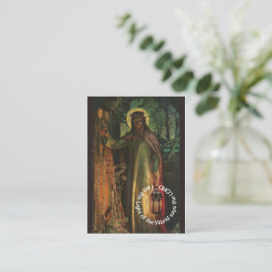 Jésus Lumière du monde carte de prière