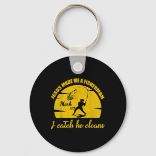 Jesus Made Me A Fisher Of Man Christian Fishing Fa Keychain