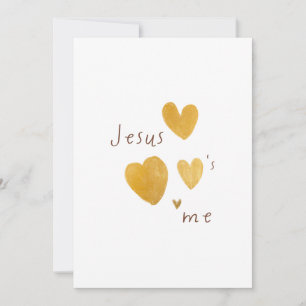 Jésus m'aime. Carte d'invitation moderne numérique