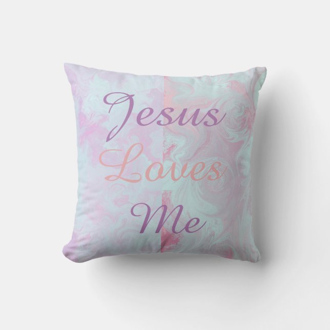 Jésus m'aime coussin réversible (Recto)