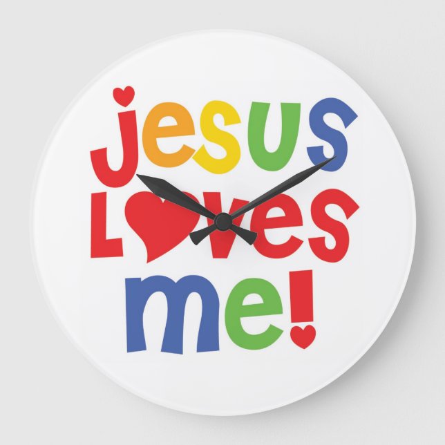 Jésus M'Aime ! Horloge murale (Recto)