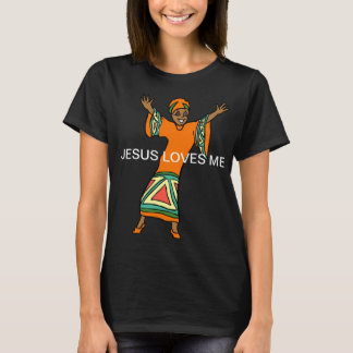 Jesus m'aime le T-shirt de la femme