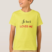 Jésus m'aime le T-shirt personnalisé de l'enfant