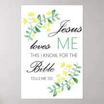 Jésus m'aime - poster de chambre bébé