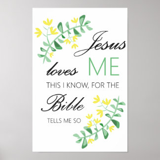 Jésus m'aime - poster de chambre bébé