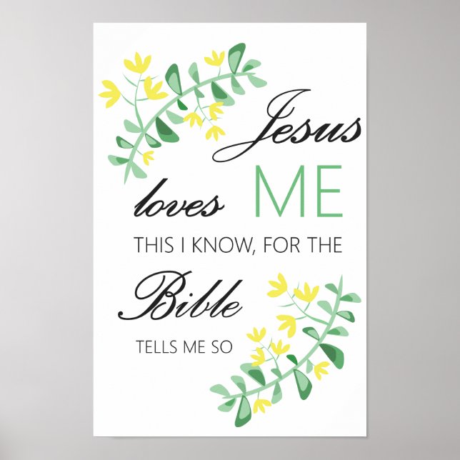 Jésus m'aime - poster de chambre bébé (Devant)