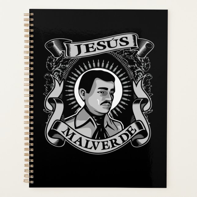 Jesus Malverde Gift Mexican Hero Jesus Malverde Planner (Front)