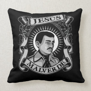 Jesus Malverde Gift Mexican Hero Jesus Malverde Throw Pillow
