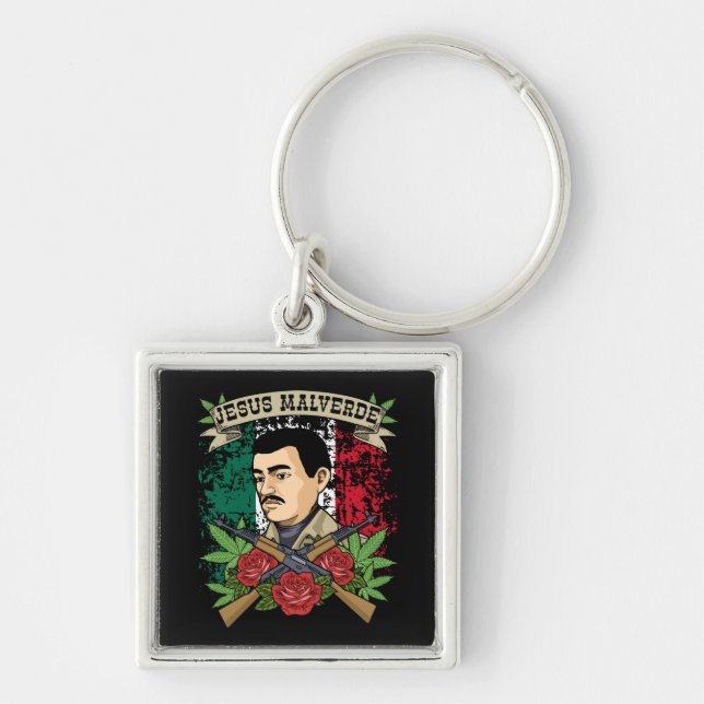 Jesus Malverde Gift Women & Men Jesus Malverde Keychain (Front)