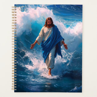 Jésus marche sur le planificateur d'eau