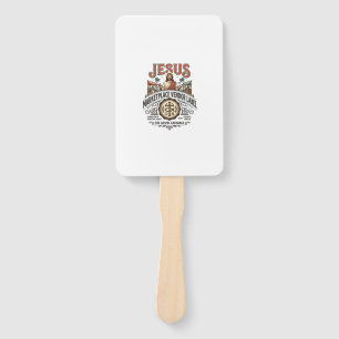 Jesus Marketplace Vendor Label Jesus Marketplace V Hand Fan