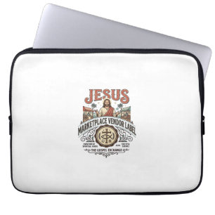 Jesus Marketplace Vendor Label Jesus Marketplace V Laptop Sleeve