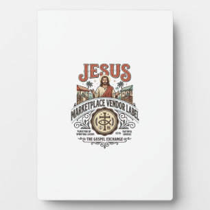 Jesus Marketplace Vendor Label Jesus Marketplace V Plaque