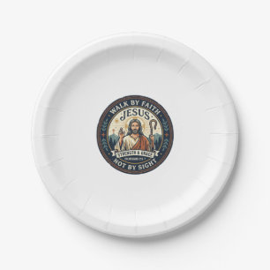 Jesus Matcha Cafe Trend Shirt Christian Graphic_1 Paper Plate