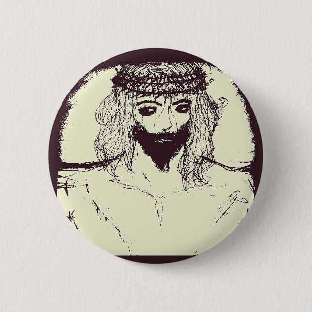Jesus may save Gloria or maybe not 2 Inch Round Button (Front)