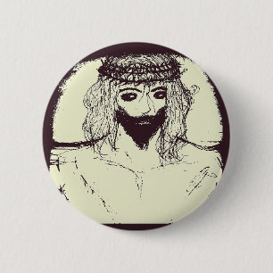 Jesus may save Gloria or maybe not 2 Inch Round Button