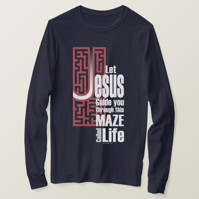 Jesus Maze Basic Long Sleeve T-Shirt (Design Front)