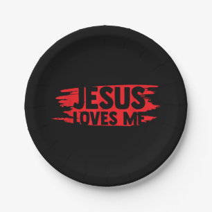 Jesus Men Women Kids Fun Christian Bible Faith Jes Paper Plate