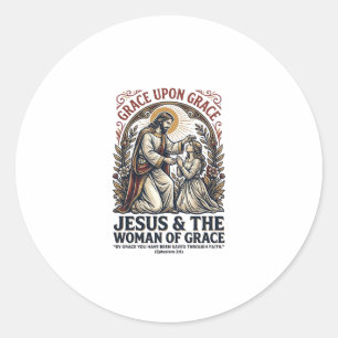 Jesus Menopause Midlife Women Encouragement Shirt Classic Round Sticker