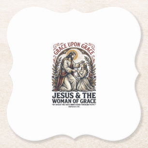 Jesus Menopause Midlife Women Encouragement Shirt Paper Coaster