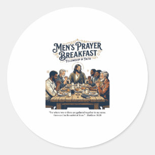 Jesus Mens Group Brotherhood Retreat T-Shirt Inspi Classic Round Sticker