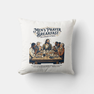 Jesus Mens Group Brotherhood Retreat T-Shirt Inspi Throw Pillow