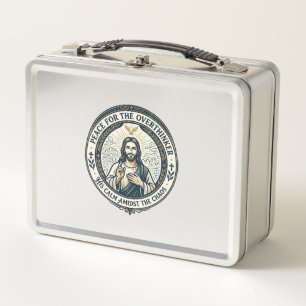 Jesus Mental Health Affirmations T-Shirt Inspirati Metal Lunch Box