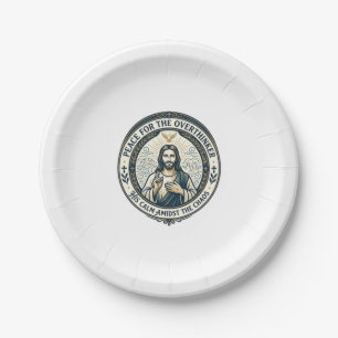 Jesus Mental Health Affirmations T-Shirt Inspirati Paper Plate