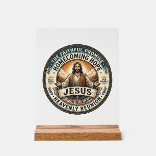 Jesus Military Spouse Waiting Wife T-Shirt Inspira Acrylic Sign