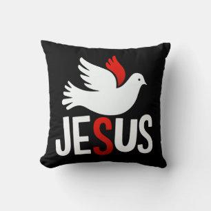 Jesus mit Taube Throw Pillow