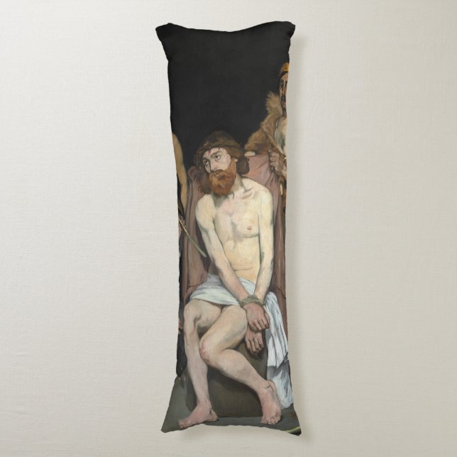 Jesus Mocked by Soldiers Edouard Manet Body Pillow (Front Vertical)
