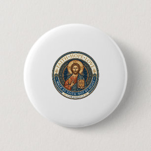 Jesus Monastic Contemplative Spirituality Graphic 2 Inch Round Button