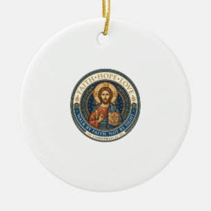 Jesus Monastic Contemplative Spirituality Graphic Ceramic Ornament