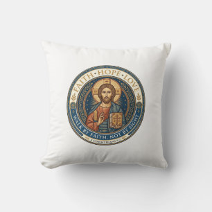 Jesus Monastic Contemplative Spirituality Graphic  Throw Pillow