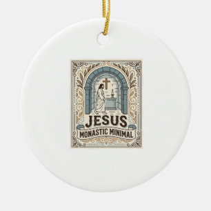 Jesus Monastic Minimal Jesus Monastic Minimal Chri Ceramic Ornament