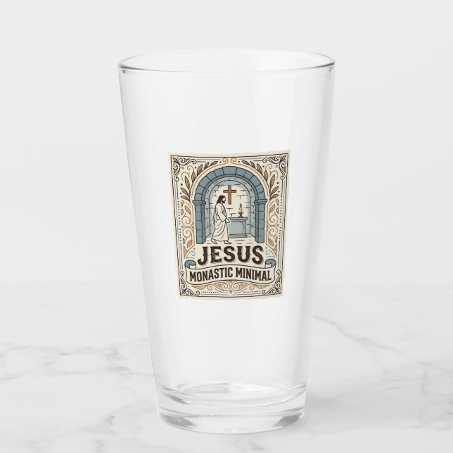 Jesus Monastic Minimal Jesus Monastic Minimal Chri Glass (Front)