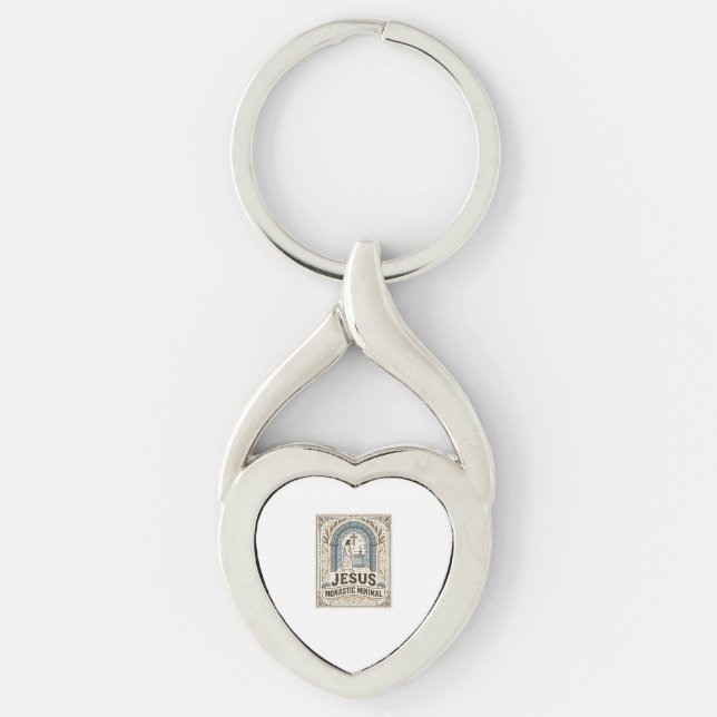 Jesus Monastic Minimal Jesus Monastic Minimal Chri Keychain (Front)