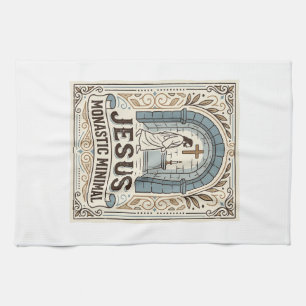 Jesus Monastic Minimal Jesus Monastic Minimal Chri Kitchen Towel