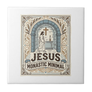 Jesus Monastic Minimal Jesus Monastic Minimal Chri Tile