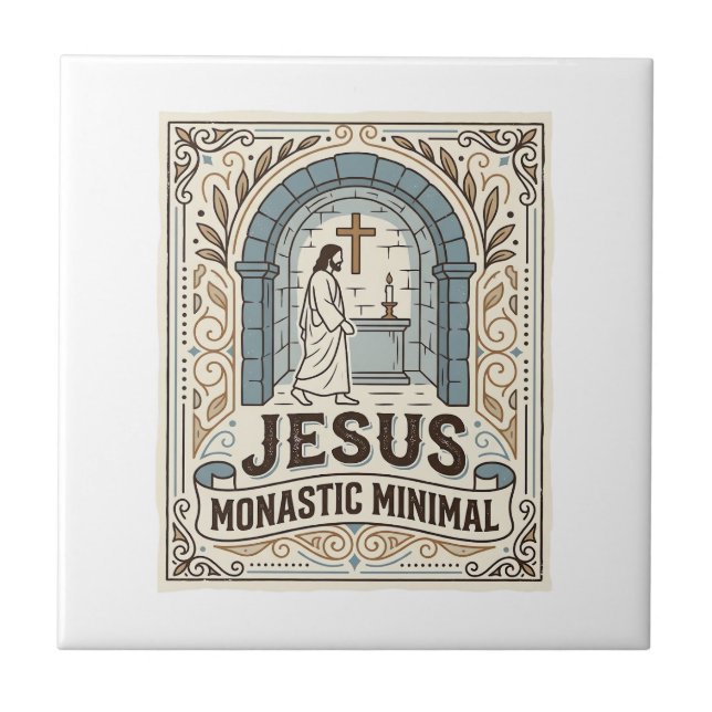 Jesus Monastic Minimal Jesus Monastic Minimal Chri Tile (Front)