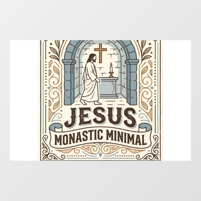 Jesus Monastic Minimal Jesus Monastic Minimal Chri Window Cling (Sheet)