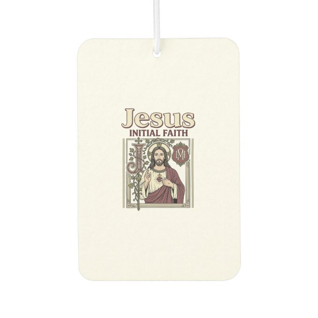 Jesus Monogram Initial Faith Jesus Monogram Initia Air Freshener (Front)
