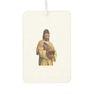 Jesus Moo Deng Bouncy Pig, Cute Baby Hippo T-Shirt Air Freshener