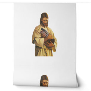 Jesus Moo Deng Bouncy Pig, Cute Baby Hippo T-Shirt Wallpaper