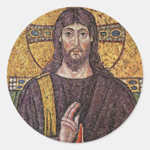 Jesus Mosaic Classic Round Sticker