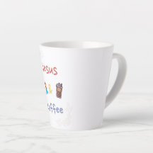 Jésus + Mug latte de café